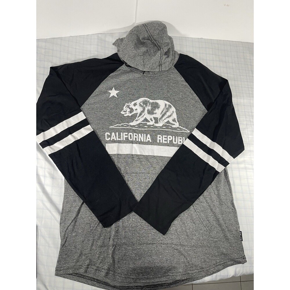 Brooklyn Cloth California Republic Hoodie Men's 2X Large Big & Tall Raglan Gray